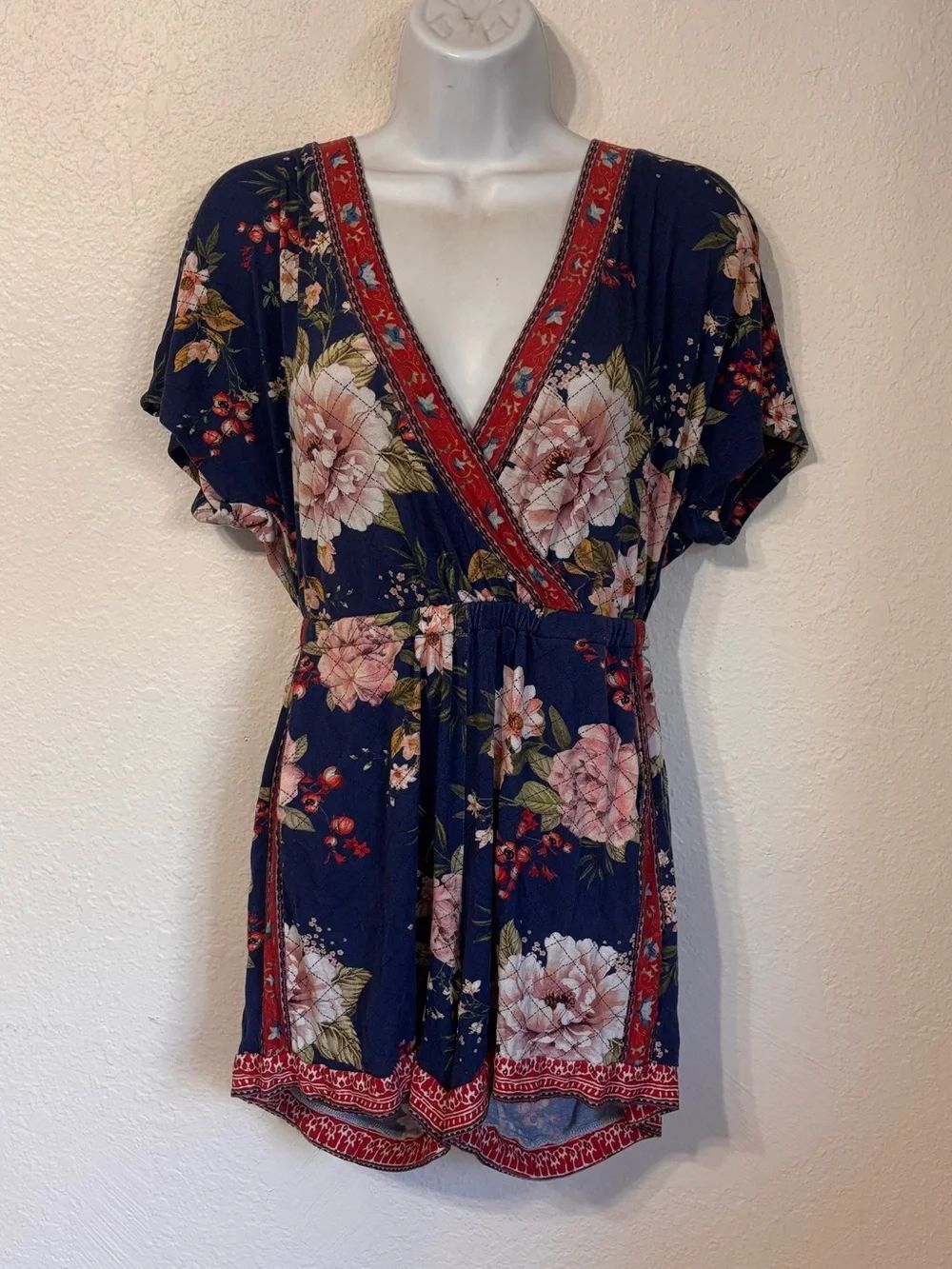 Anthropologie Farm Rio Floral Boho Romper XS